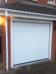 Details About Fitted 40mm Insulated Electric Sectional Ribbed Design Garage Door Installed