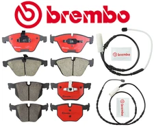 Front Brake Pads&Rear Brake Pad Set OEM Brembo Ceramic+Sensor for BMW 335ixDrive