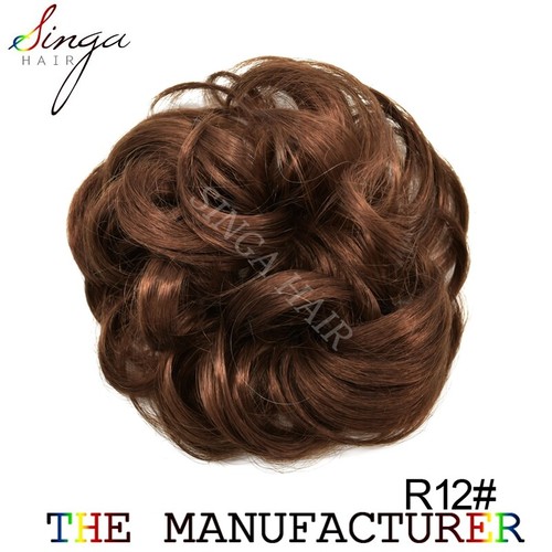 Hair Scrunchie Wrap Messy Hair Bun Updo Extension Ponytail Natural As Human Hair - Picture 7 of 43