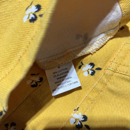 Women Love Fire Overall, Jumper Skirt Floral Printed Yellow Size M - Picture 8 of 9
