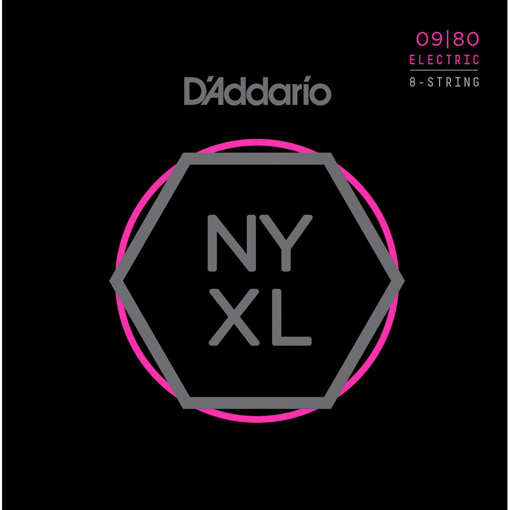 DAddario NYXL0980 - 8-струнные электрические струны с никелевой обмоткой - 9-80