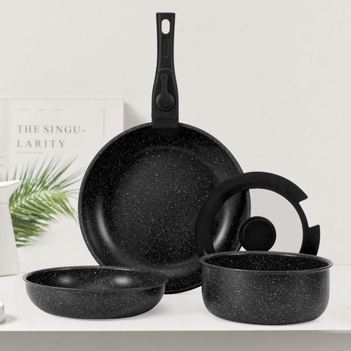 SODAY 15Pcs Pots & Pans Set Nonstick Cookware Set Detachable Handle Induction US - Picture 40 of 54