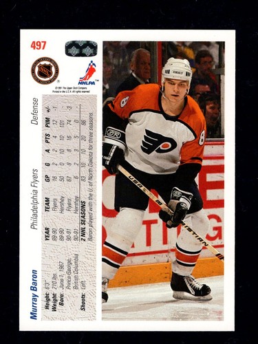 1991-92 Upper Deck Base Hockey Cards 401-500 Including Rookies - You Pick  $1 EA - Picture 682 of 712