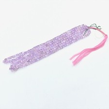 Beautiful Pink Amethyst Box Shape Beads Handmade Cube Loose Gemstone 5-6 MM 16"