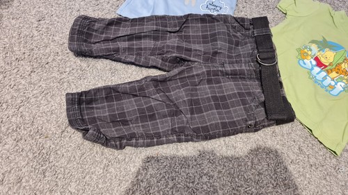 Neu Hose + T-Shirt Gr. 74 kariert Cool Schick Winnie Pooh Disney Set Outfit C&A - Bild 2 von 7