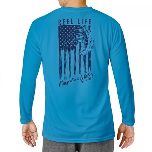 REEL LIFE MEN'S SUN DEFENDER LONG SLEEVE UV TEE SELECT COLOR & SIZE NEW - Picture 68 of 78