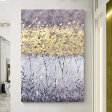 Home Luxury Large Decorative Painting Wall Aesthetics Picture Gold Foil Art