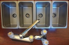 EXTRA SMALL 3 4 Compartment Sink 1 Hand Wash for Portable Concession Sinks