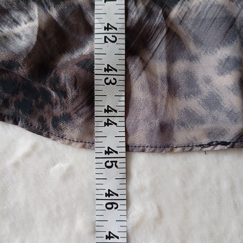 Per Una M&S Black Brown Animal Print Lined Summer Dress Size 16R - Picture 7 of 11