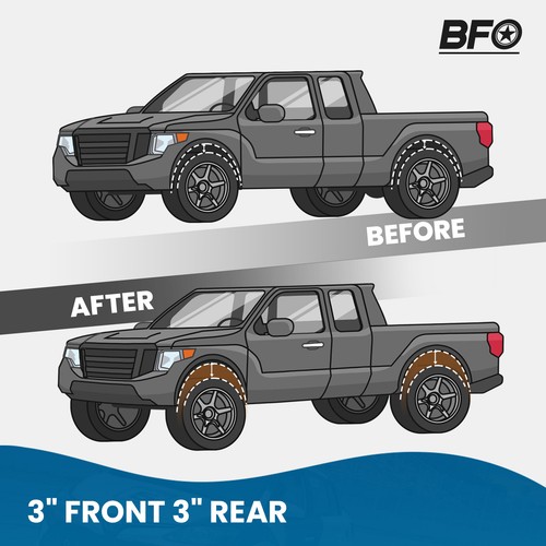 3" Front + 3" Rear Lift Kit w/ Shocks For Toyota Tacoma 6-LUG 2WD 4WD 2005-2023 - Picture 8 of 12
