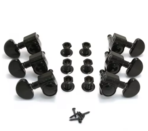 Grover Black Original 14:1 Rotomatic Tuners for Gibson®/Epiphone® Guitar 102BC