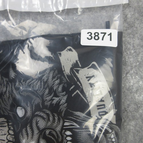 Harley Davidson Shirt 3XL Black Skull Bear Banff Canada Stratman Biker USA Made - Picture 12 of 12