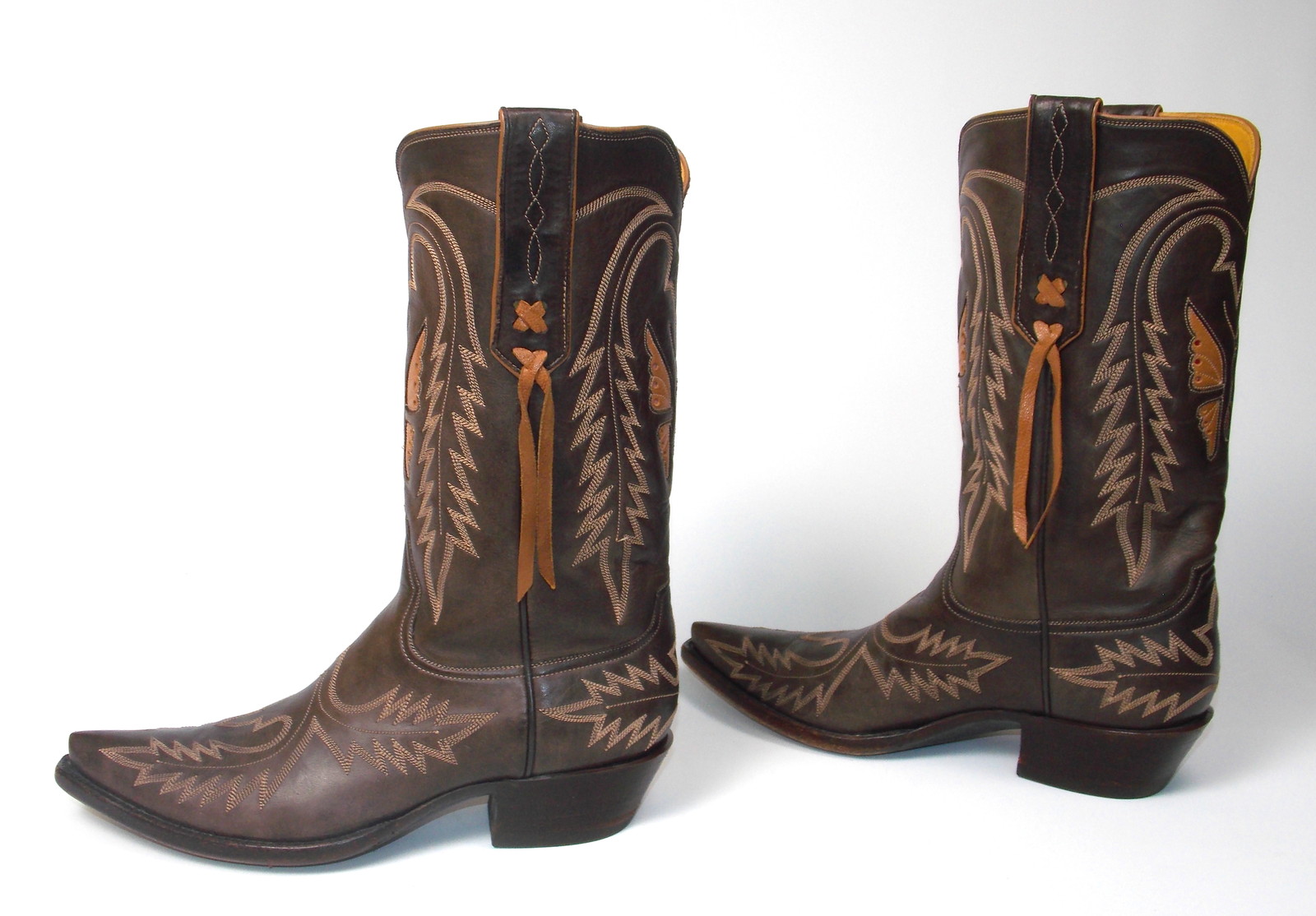 Stallion Custom Handmade Brown Cowboy Stivali Pointy - Uomo Sz 8D Pointy Stivali X-toe Inlay Vtg 595d92 Stallion Custom Handmade Brown Cowboy Stivali Pointy - Uomo Sz 8D Pointy Stivali X-toe Inlay Vtg 595d92