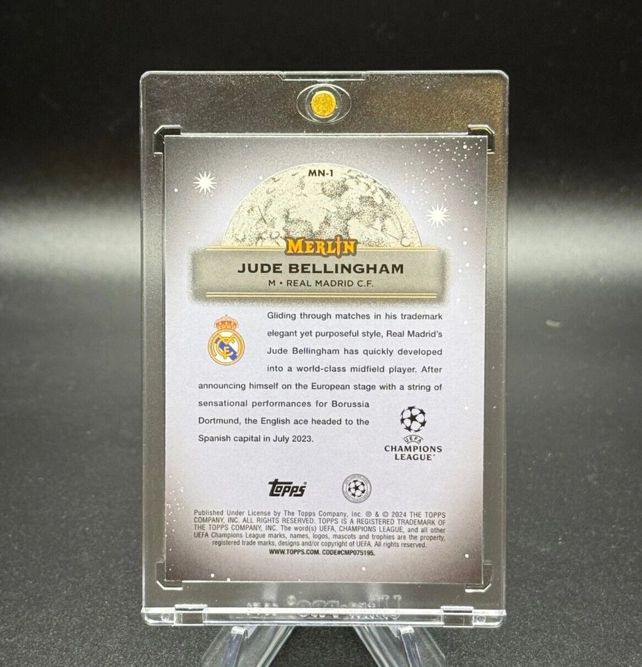 Jude Bellingham 2023-24 Topps Merlin UCC Mystic Nights Refractor MN1 Real Madrid - Image 2 of 4