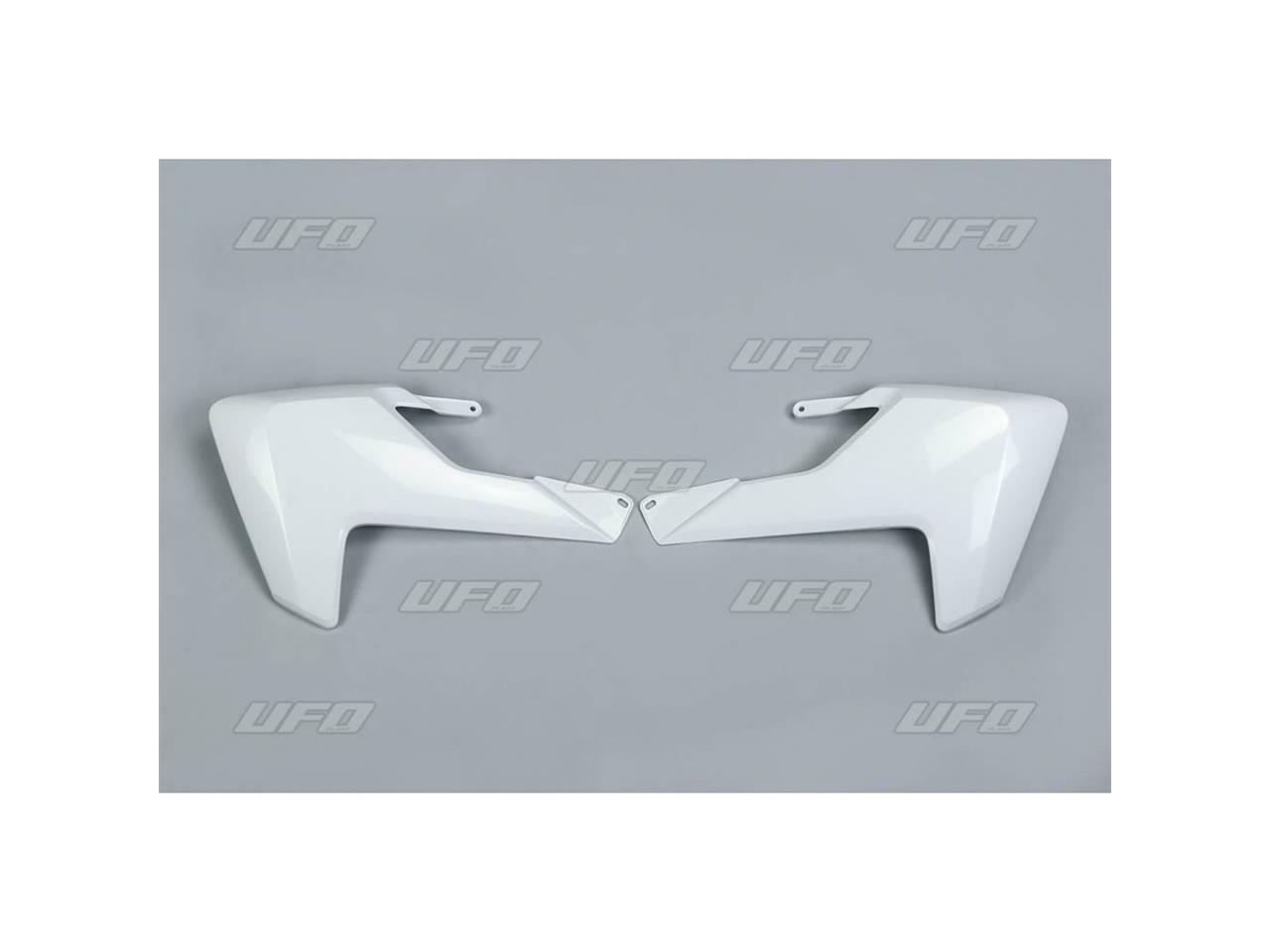 Ouïes de radiateur UFO blanc motocross Husqvarna TC85 2018 2019 plastique carénage écope
