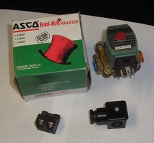 Asco Red-Hat 8210G1, Air Oil Water Solenoid Valve 3/8" 120V. DIN CONNECTION