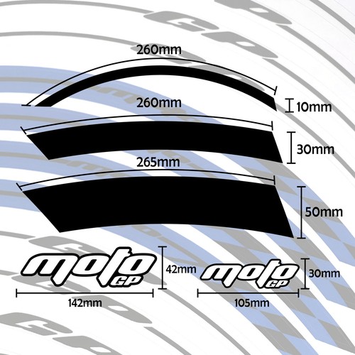 Kit de calcomanías adhesivas de rueda de vinilo azul GP02 para CBR600 F F2 F3 F4 F4i 02 03 04 - Imagen 5 de 12