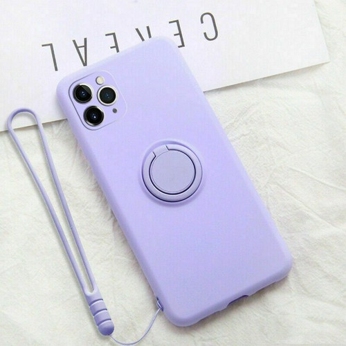 For iPhone 16 15 14 13 12 11 Pro Max XS XR Liquid Silicone Ring Stand Case Cover - Picture 16 of 22