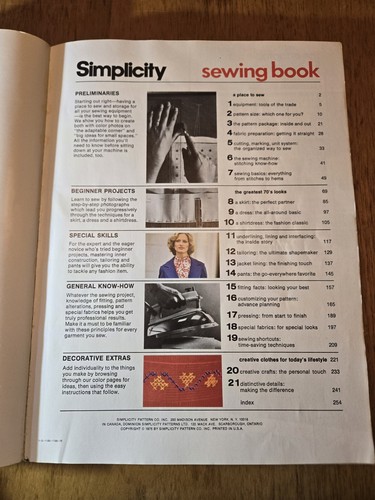 Sewing Patterns Book Simplicity 1970's Vintage 1975 Clothing Funky Cool - Picture 5 of 5