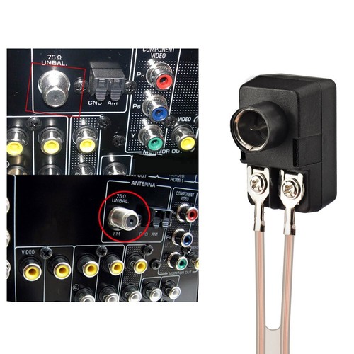 AM FM Loop Dipol Antenne 2 Pin Blanker Draht F Balun 300-75 Ohm für Heim Stereo - Bild 8 von 19