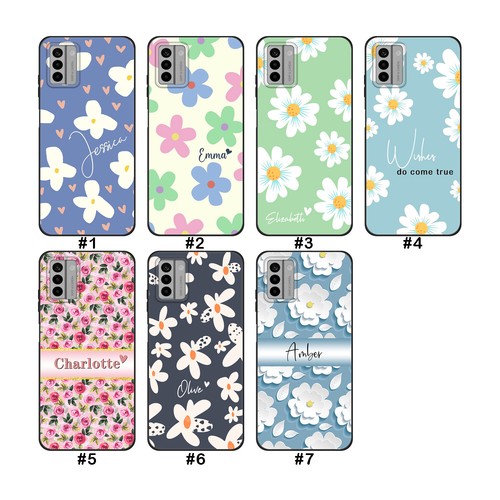 Personalised Flower Phone Case For Nokia C32 C12 XR20 C100 Shockproof Soft Cover - Picture 2 of 76