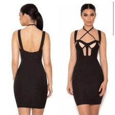 NWT House of CB London Black Camina Dress Size Small