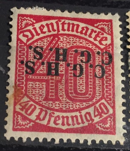 1920 Alemania Alta Silesia Prusia C. G. H. S. Sobreimpresiones al revés; duplicado - Imagen 6 de 9