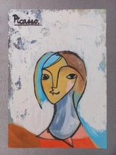 Pablo Picasso (Handmade) Drawing on antique paper Signed and Sealed size 21x29.5