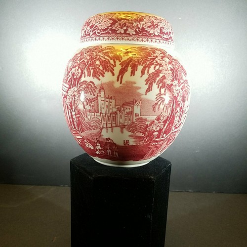 Antique Masons Vista Prunus Jar pink transferware 5 in. Very good condition. - Picture 3 of 9