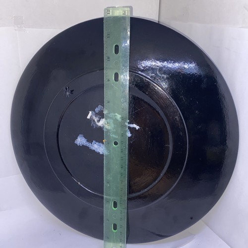 Rooster Wooden Tray Soviet Union Plate Hand Painted Round Vintage - Picture 5 of 5