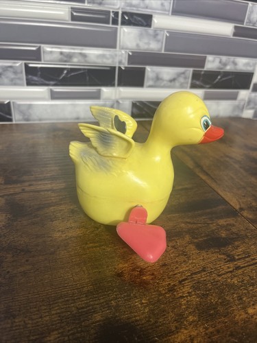 Vintage Plastic Duck Wind Up Swimming Works 5” - Picture 2 of 3