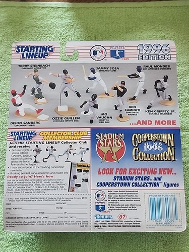 RAFAEL PALMEIRO BALTIMORE ORIOLES 1996 STARTING LINEUP EXTENDED FIGURE & CARD - Picture 8 of 8