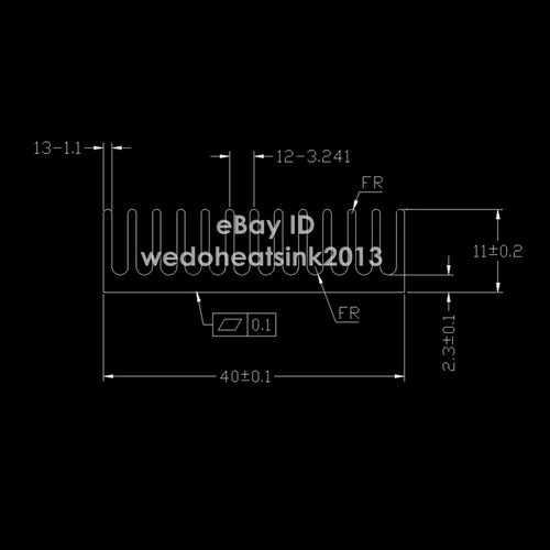 Disipador térmico de aluminio WE DO 10 piezas 40 mm x 40 mm x 10 mm (negro) - Imagen 3 de 4