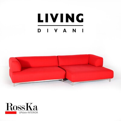 Living Divani Metro 2 Sofa rot Stoff zweiteilig