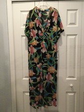 SHOW ME YOUR MUMU Sheer Floral Long Dress. Long Overlap Slit In Front. XS. NEW.