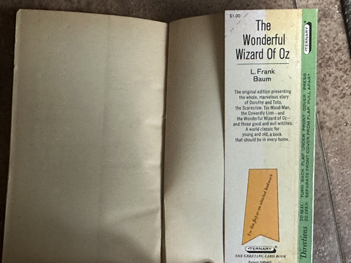Unique Wizard Of Oz Paperback Book Greeting Card Complete L Frank Baum Story - Picture 7 of 7