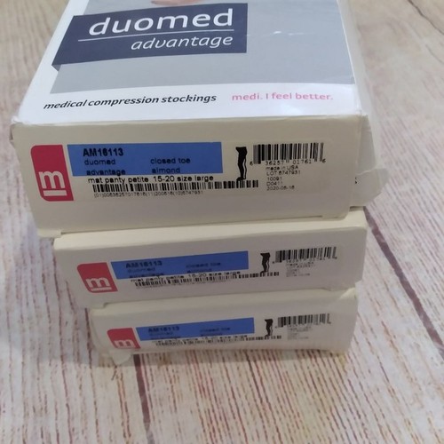 Duomed Kompressionsstrumpfhose Umstandsmode Petite Large 15-20 mmhg mandel Neu mit Etikett - Bild 2 von 5