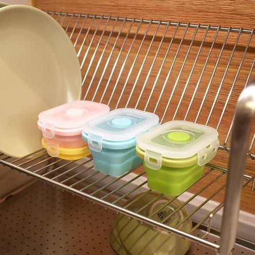 Collapsible Silicone Food Storage Container Portion Control Container With Clipo - Picture 2 of 6