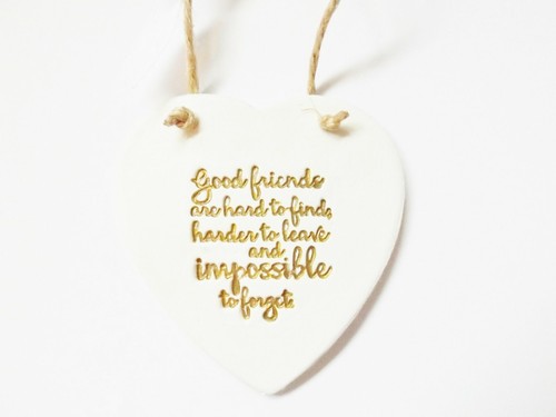 Good Friends Quote Heart Wall Plaque Meaningful Friendship Leaving Thanks Gift - Picture 3 of 6