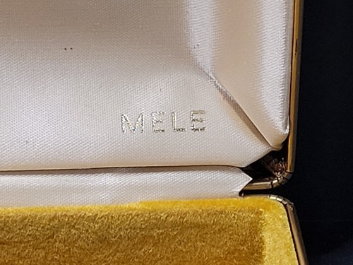 MELE Travel Jewelry Box Case Lined Hard Shell Clamshell Earring Holder Vintage - Picture 8 of 10