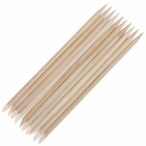 20 x Mini 11.5cm Nail Art Manicure Orange Wood Stick Cuticle Pusher Remover - Picture 1 of 1