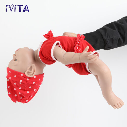 IVITA 19" Cuerpo Completo Silicona Renacido Bebé Niño Y Niña Recién Nacido Silicona Muñeca Bebé - Imagen 15 de 18