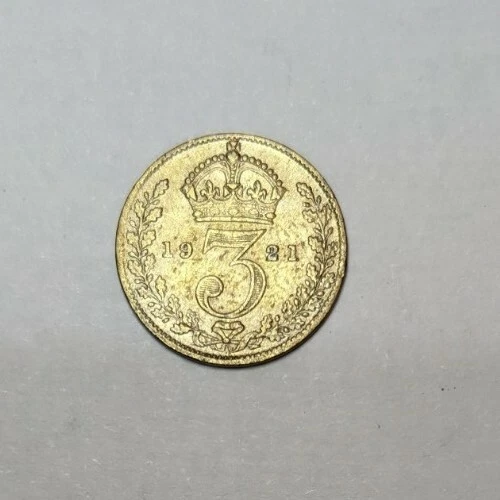 1921, 3 Pence Great Britain UK Silver High Value Coin