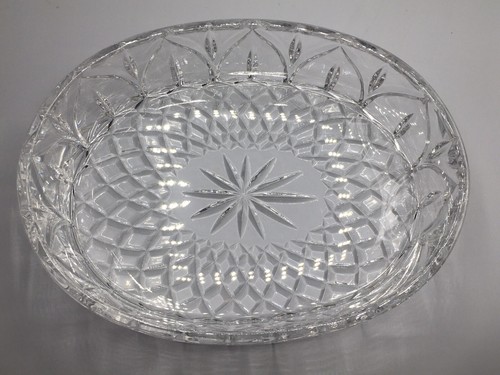 Vintage Waterford Crystal 9 1/2" X 2 1/2” Large Oval Bowl Centerpiece - Picture 4 of 7