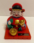 Solar powered FORTUNE GOD with Yuan Bao Figuire 3.5”H