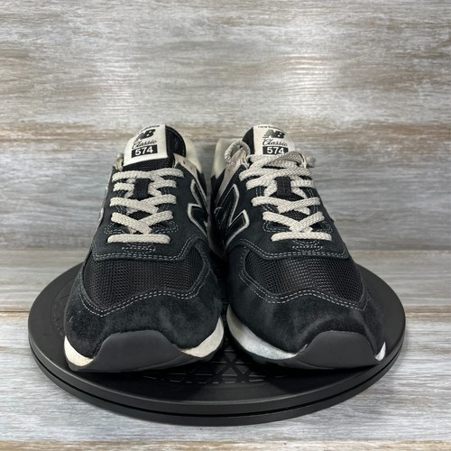 New Balance Herren 574 Core Schwarz Wildleder Schnürschuhe Leger Sneaker Schuhe Größe 10 - Bild 2 von 9
