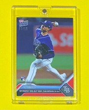 2023 MLB Topps Now Taj Bradley Rookie Card RED PARALLEL /10 SSP Rays #111 RC 🔥