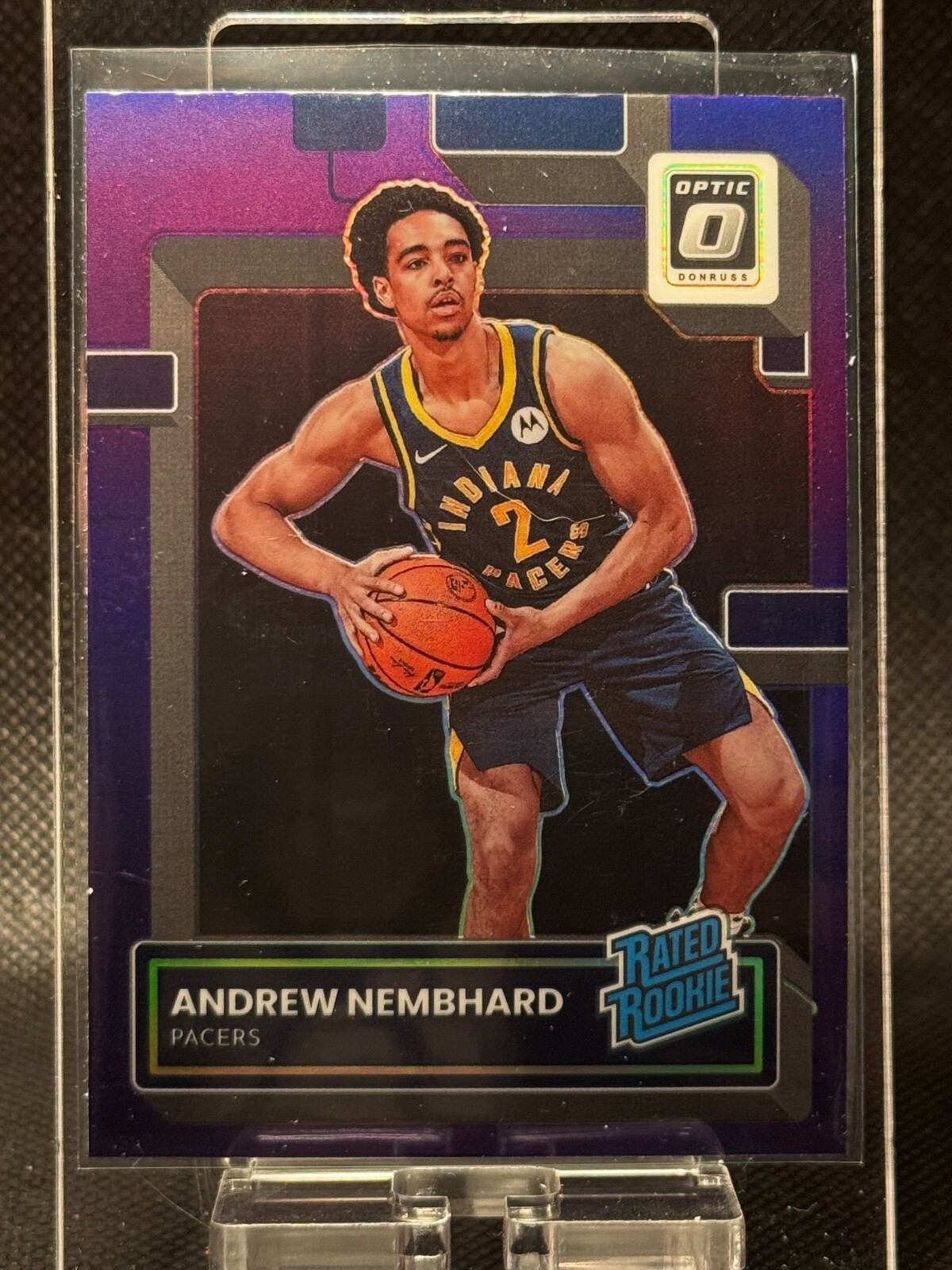 2022-23 Panini Donruss Optic - Rated Rookie Andrew Nembhard #230 Purple Prizm