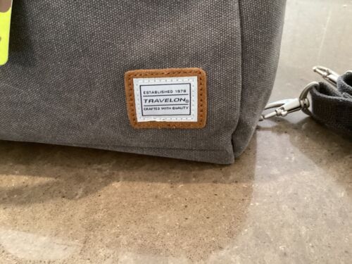 Travelon Anti-Theft Heritage Messenger Bag - Pewter - Picture 4 of 11