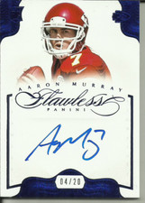 2014 Panini Flawless - Rookie Inscriptions Aaron Murray #19 Blue #4/20 (AU, RC)